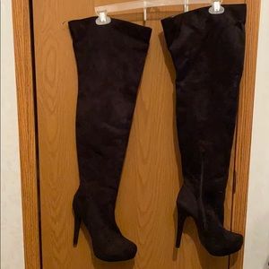 Black over the knee boots
